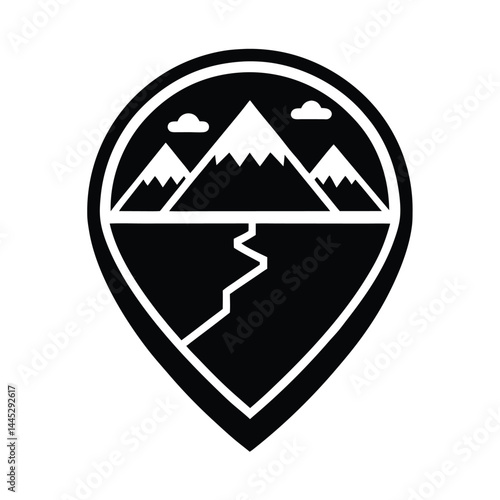 Trailhead Starting Point Vector Graphic