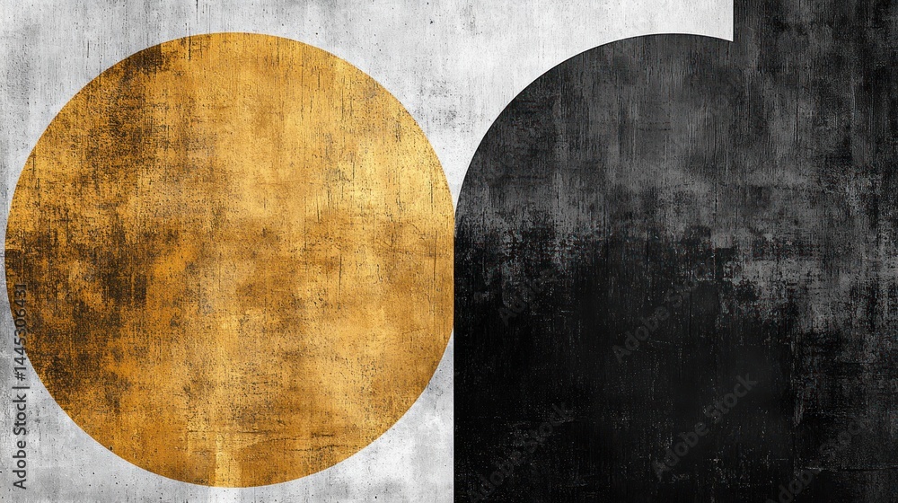 Abstract geometric shapes on textured surface Abstract geometric shapes on textured surface