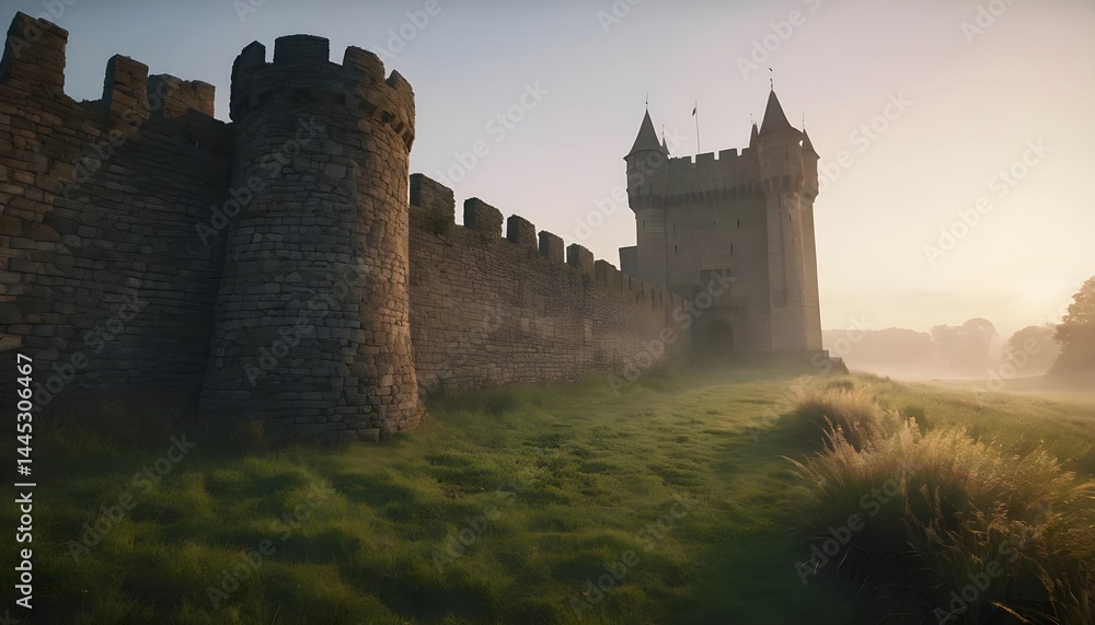 Misty Morning at the Medieval Castle Misty Morning at the Medieval Castle