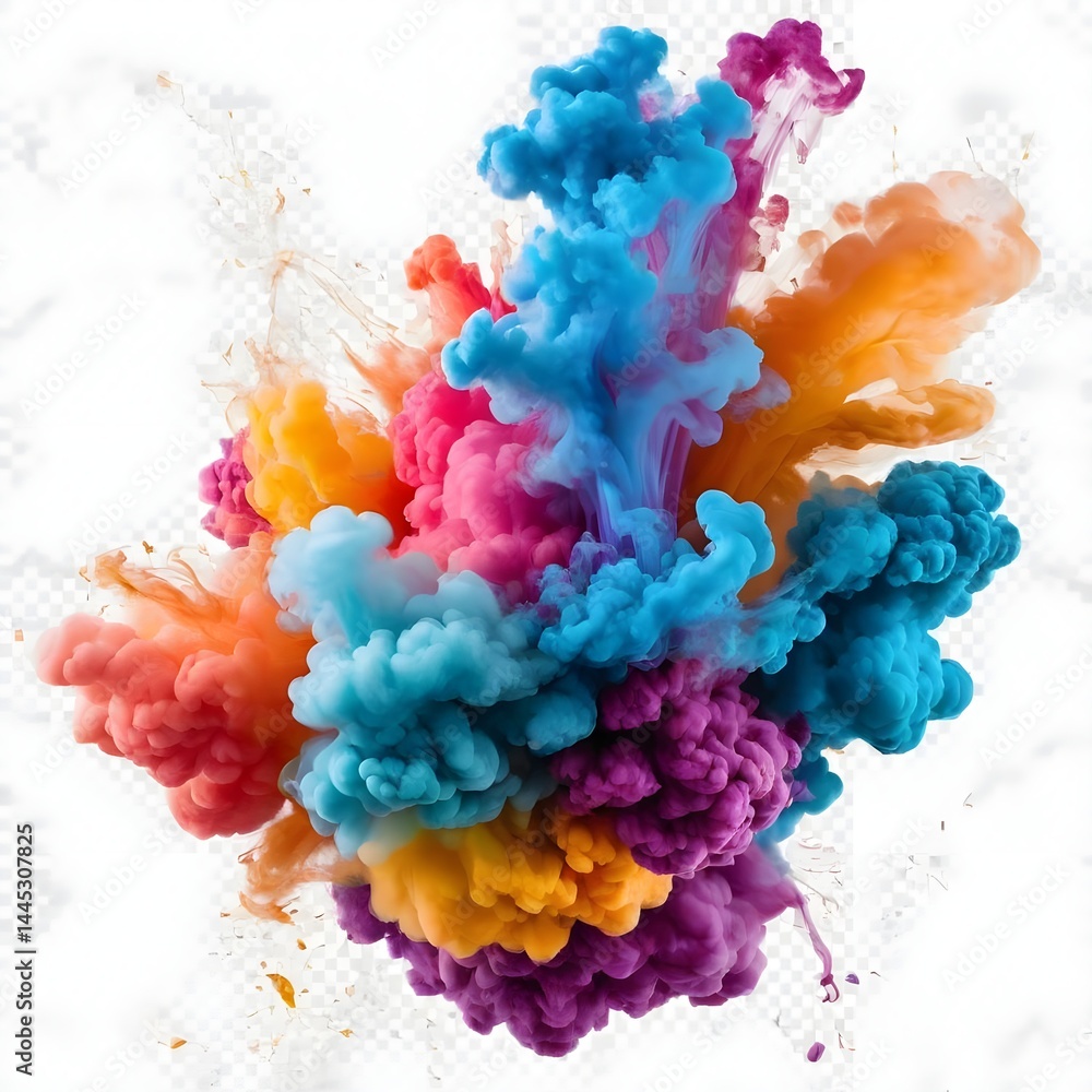 Obraz premium Abstract Colorful Ink Explosion