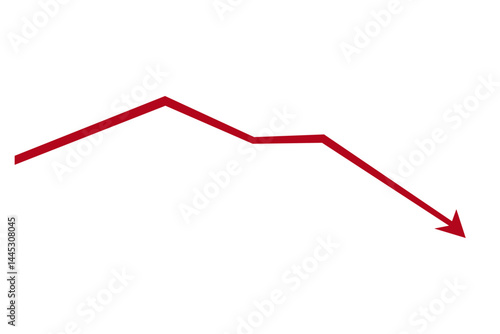 recession Economic collapse concept, businessman with falling financial graph chart due to global recession. Stock market crash, inflation, financial crisis, Falling income in GDP, capital 