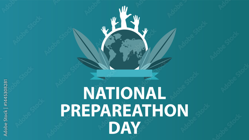 NATIONAL PREPAREATHON DAY web vector banner design illustration NATIONAL PREPAREATHON DAY web vector banner design illustration