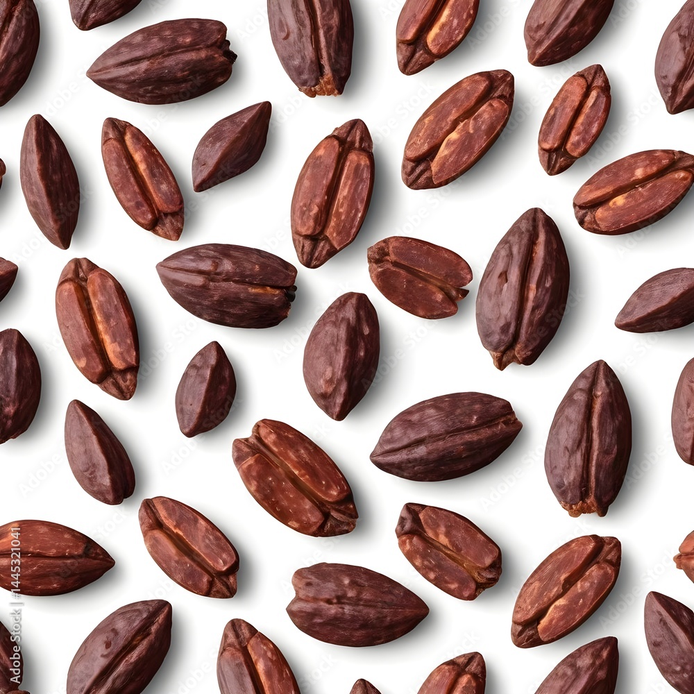 Obraz premium Scattered Cacao Beans Pattern
