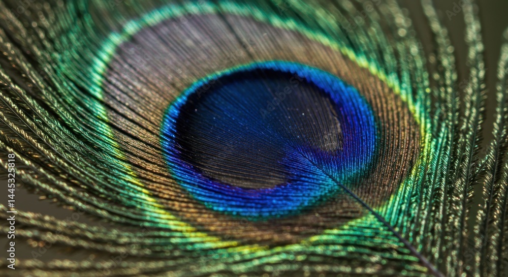 Fototapeta premium Peacock Feather Close-up, Photo