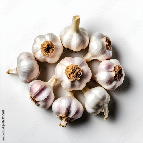 Eight Heads of Garlic Arranged in a Circle