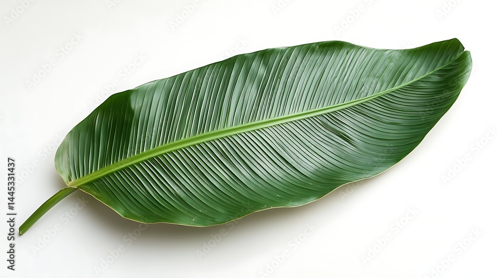 Obraz premium Green leaf isolated on white background