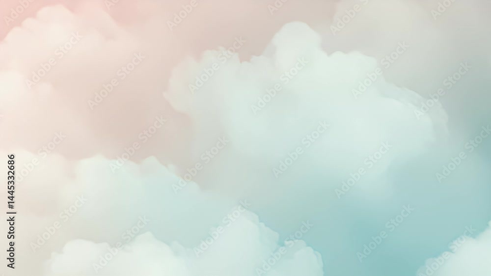 Abstract Painted Clouds Background In Pastel Colors With Dreamy Atmosphere Abstract Painted Clouds Background In Pastel Colors With Dreamy Atmosphere