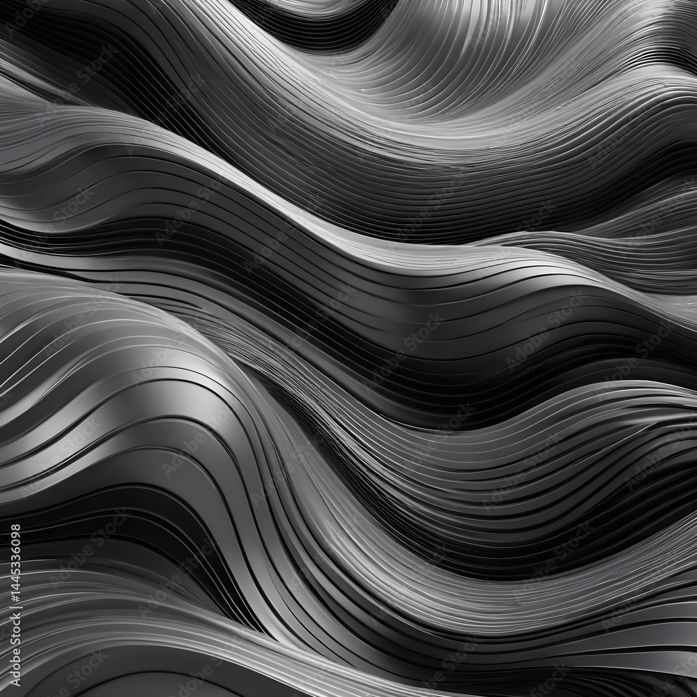 Abstract Black Wave Background Abstract Black Wave Background