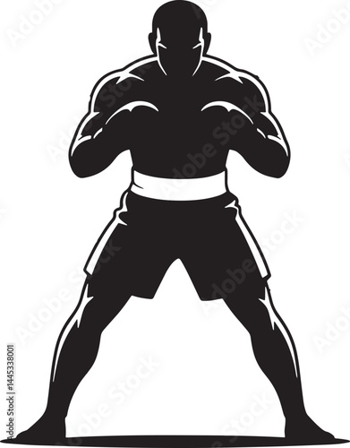 silhouette of a man exercising with dumbbells
