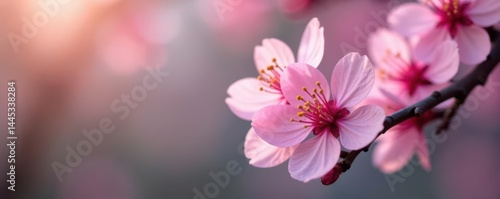 Close-up of blossoming pink petals on a flowering tree branch , blossom, gardening, macro shot