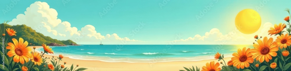 Collection of charming sun illustrations, summer theme , sunshine, doodle