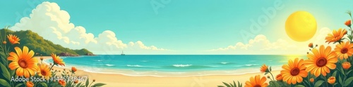 Collection of charming sun illustrations, summer theme , sunshine, doodle