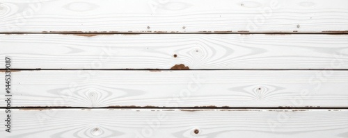 Obraz na płótnie Distressed white wood planks, showing grain & texture, rustic wood, paneling w salonie