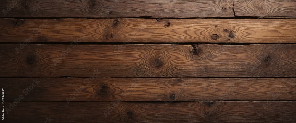 Fototapeta premium Rustic Dark Brown Grunge Wooden Timber Texture Background