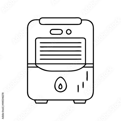 dehumidifier icon, dehumidifier line art - simple line art of dehumidifier, perfect for dehumidifier logos and icons