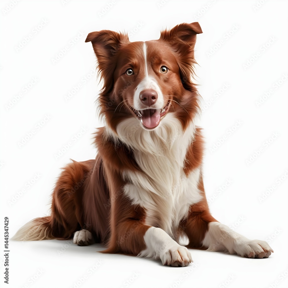Fototapeta premium Happy Red Border Collie Dog