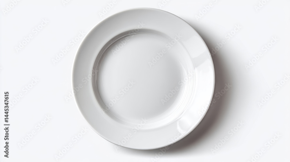 White round plate isolated White round plate isolated