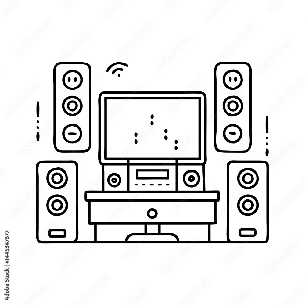 home theater system icon, home theater system vector illustration-simple illustration of home theater system, perfect for home theater system logos and icons home theater system icon, home theater system vector illustration-simple illustration of home theater system, perfect for home theater system logos and icons