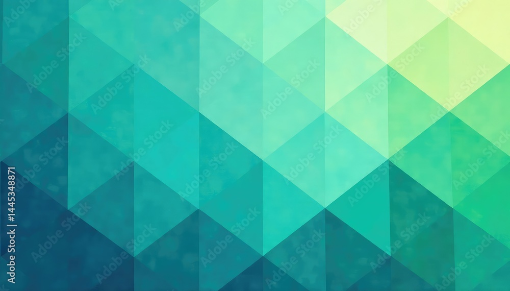 Obraz premium Subtle geometric pattern in calming blues & greens, graphic, print