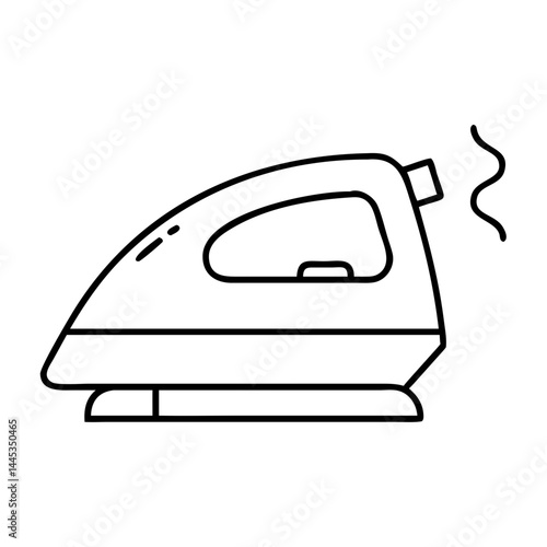 iron icon, iron line art - simple line art of iron, perfect for iron logos and icons