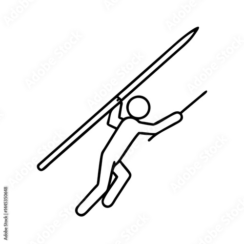 javelin throw icon, javelin throw line art - simple line art of javelin throw, perfect for javelin throw logos and icons