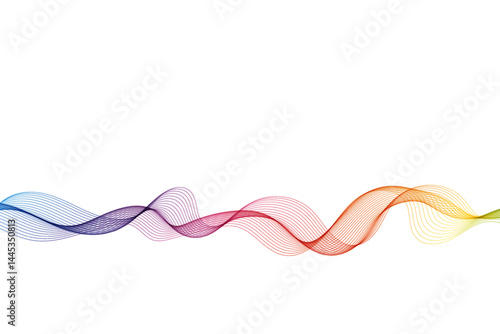 Abstract smooth color wave vector. Curve flow blue motion illustration. Smoke design. Vector lines. Eps 10