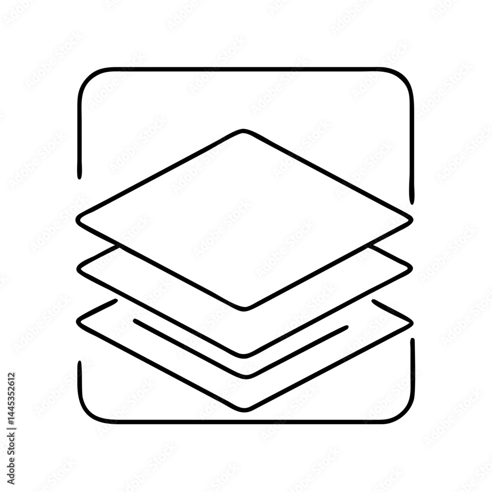 layers icon, layers line art - simple line art of layers, perfect for layers logos and icons layers icon, layers line art - simple line art of layers, perfect for layers logos and icons