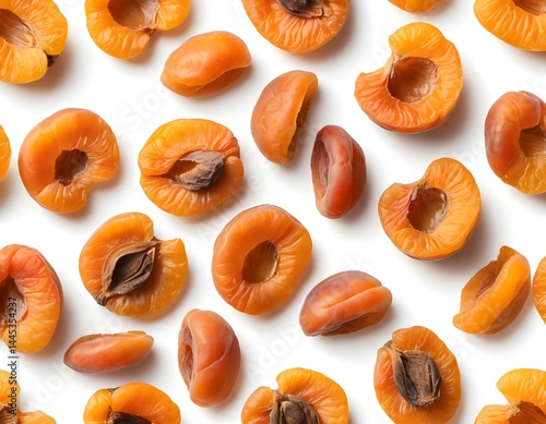 Dried Apricots, Top View, Flat Lay, Food Photography
