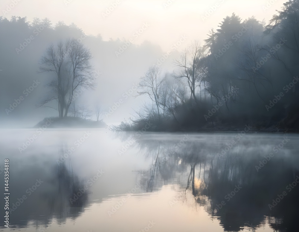 Fototapeta premium Misty Morning Lake