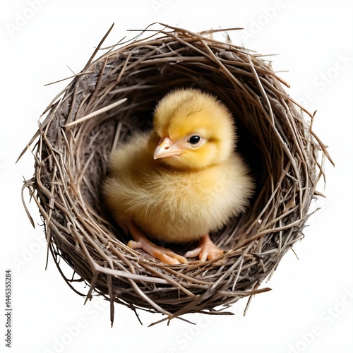Baby Bird in Nest