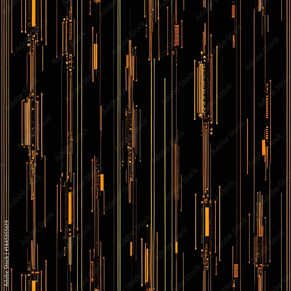 Obraz premium Abstract Orange and Black Lines Background