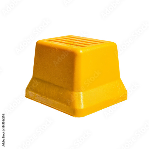 Bright Yellow Plastic Step Stool - Safety and Utility