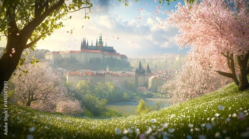 Prague Castle in Spring, Czech Republic.
