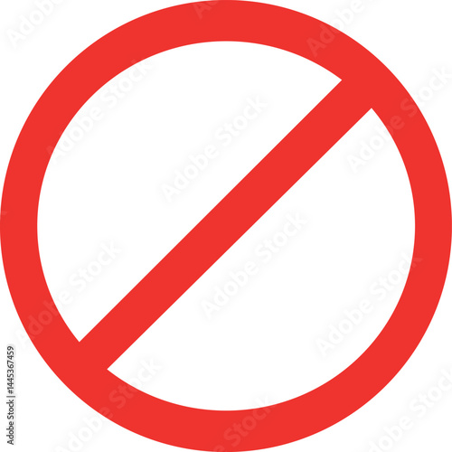 Free Download Stop, Prohibited, Ban circle with diagonal slash restriction warning no entry forbidden sign regulation symbol vector illustration printable design minimal clean caution indicator graphic - GFXLoad