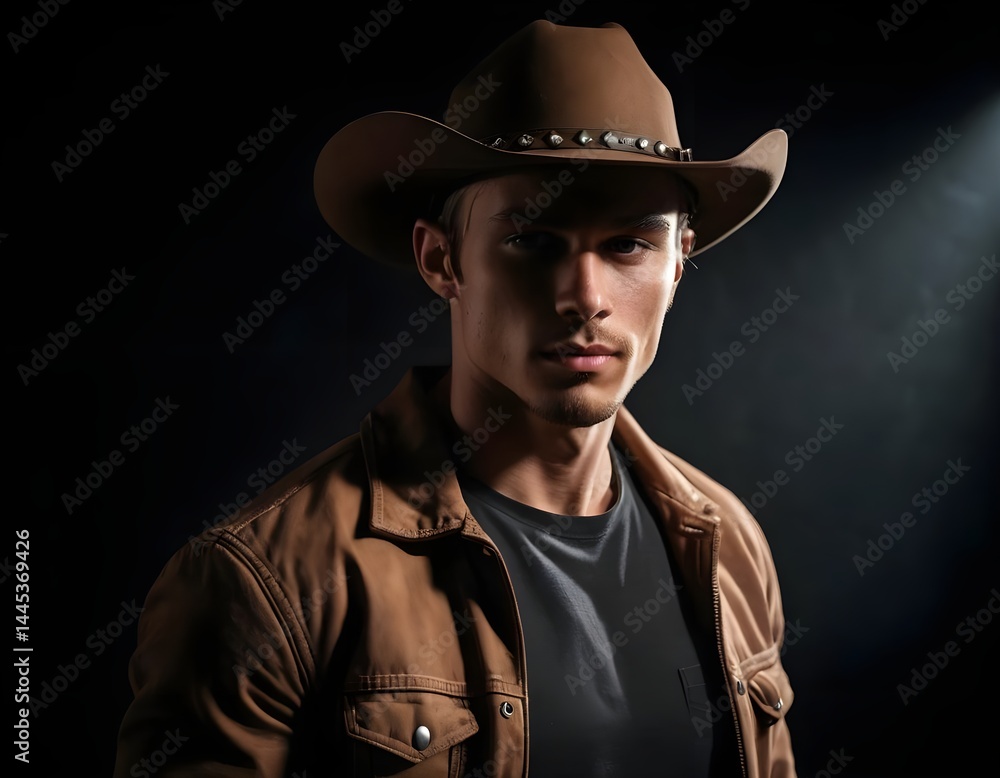 Mysterious Cowboy Portrait Mysterious Cowboy Portrait