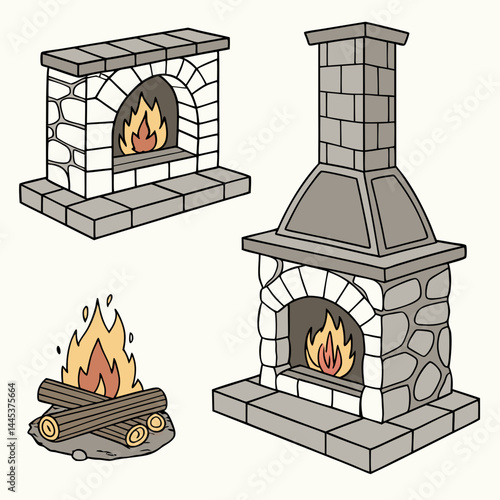 fireplace with burning candle
