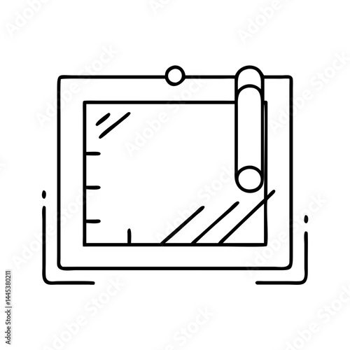 artboard icon, artboard line art - simple line art of artboard, perfect for artboard logos and icons