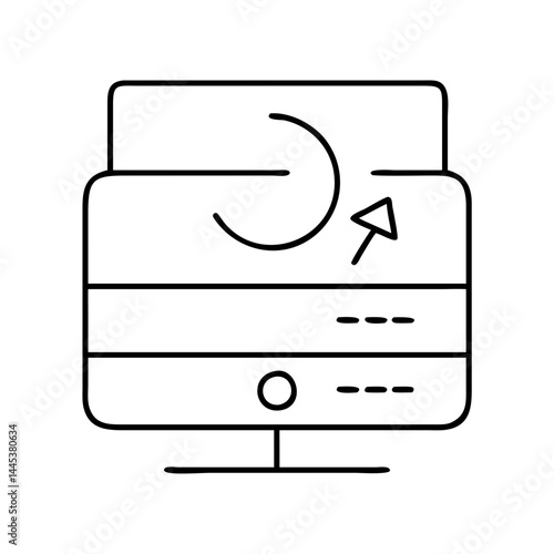 backup icon, backup line art - simple line art of backup, perfect for backup logos and icons