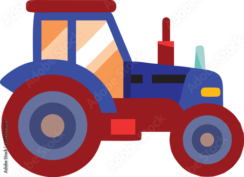 Tractor isolated on white background