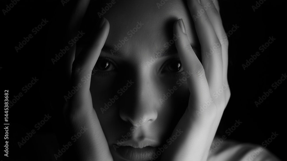 A person in shadow holds their face, symbolizing inner struggle and emotional agoraphobia in the modern world. A person in shadow holds their face, symbolizing inner struggle and emotional agoraphobia in the modern world.