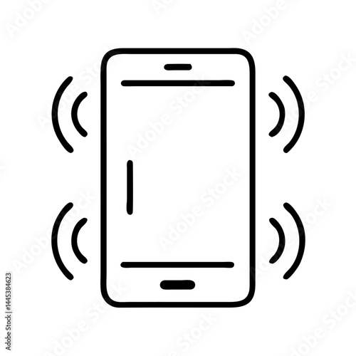 Smartphone vibrating notification icon  