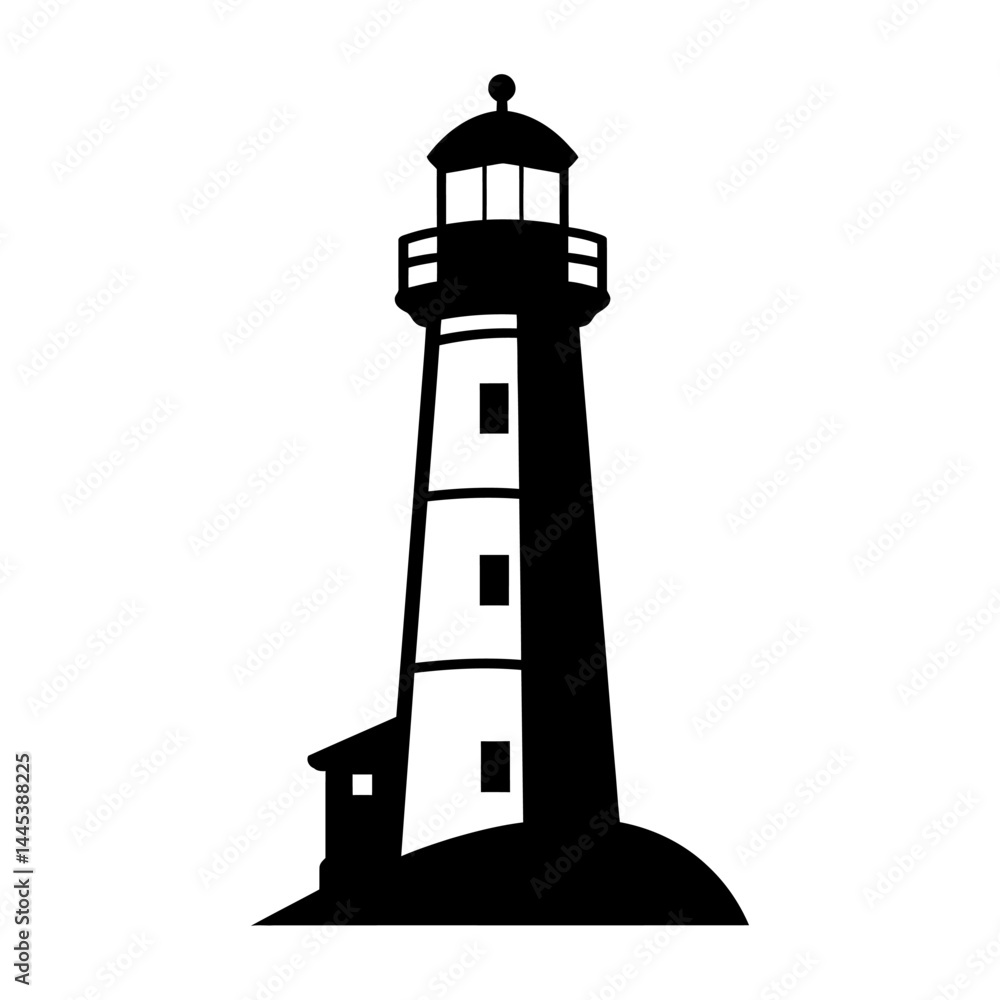 Beacon Lighthouse Silhouette Design Beacon Lighthouse Silhouette Design