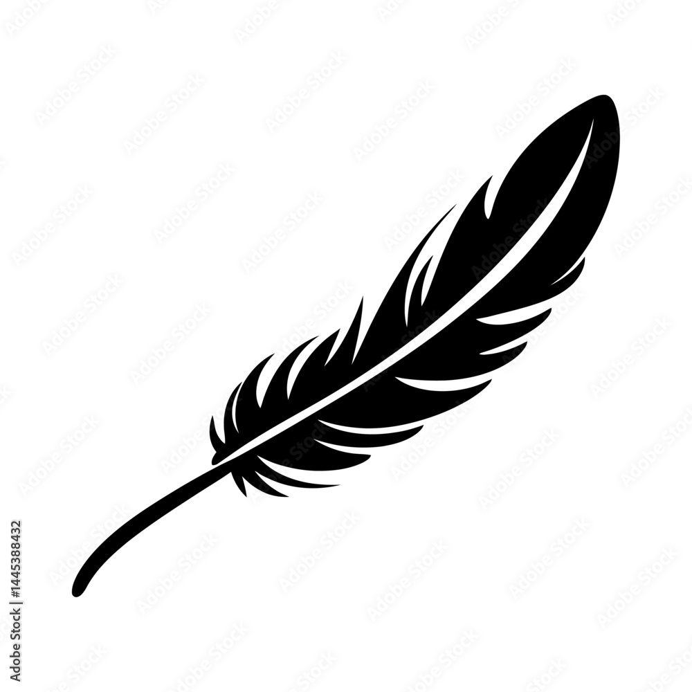 Obraz premium Classic Writing Tool Silhouette