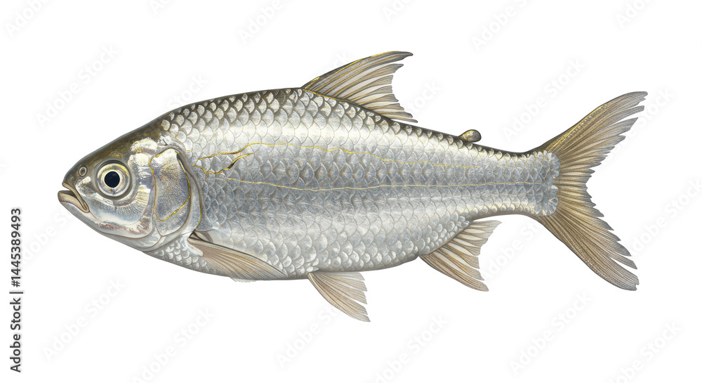 Isolated Close-up of a Silver Fish Isolated Close-up of a Silver Fish