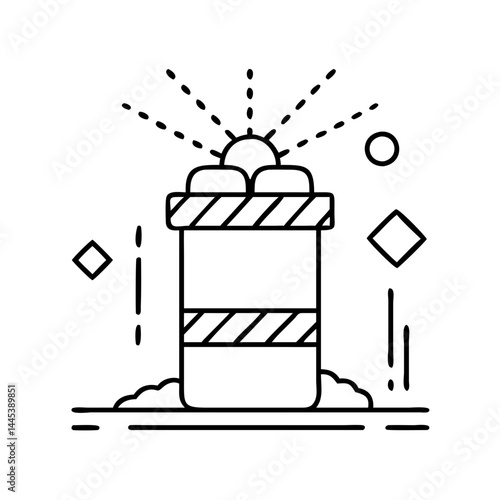containment boom icon, containment boom line art - simple line art of containment boom, perfect for containment boom logos and icons