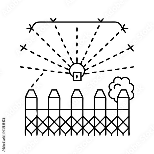 containment boom icon, containment boom line art - simple line art of containment boom, perfect for containment boom logos and icons