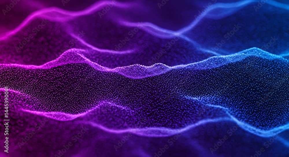 Abstract Wavy Surface with Blue and Purple Gradient Abstract Wavy Surface with Blue and Purple Gradient