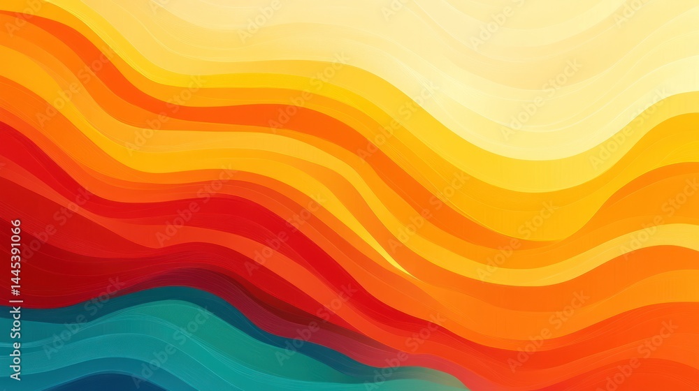Fototapeta premium Abstract vibrant wavy background