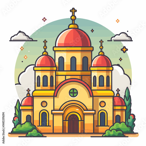 vector illustration of church
