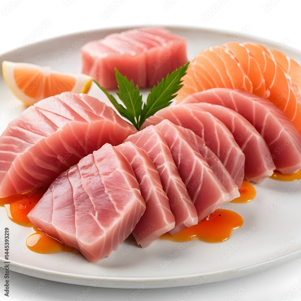 Fresh Sashimi Platter with Tuna and Salmon Fresh Sashimi Platter with Tuna and Salmon
